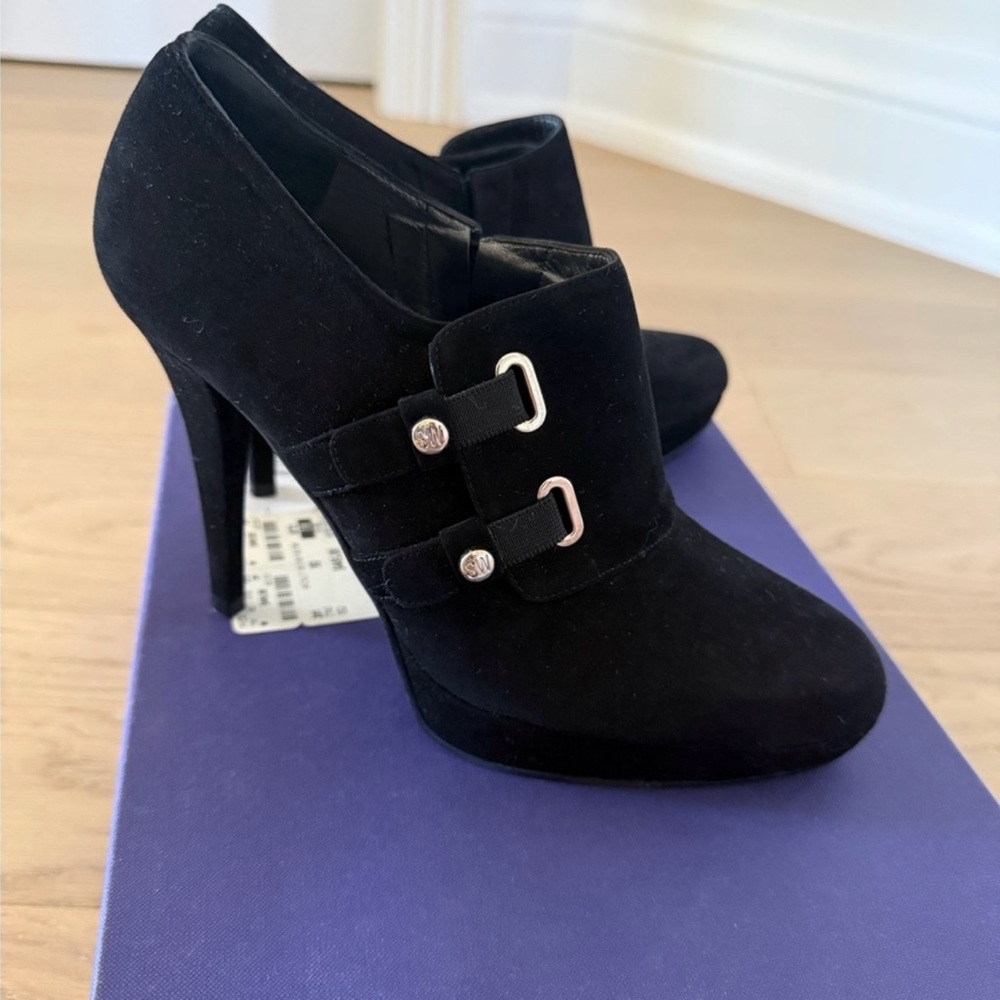 Stuart Weitzman Black Suede Heels
